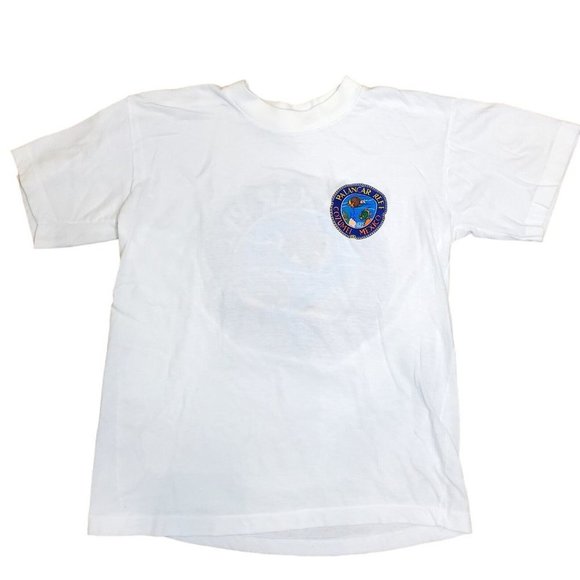 Vintage 90s Palancar Reef Cozumel Mexico White Thin Single Stitch Medium - Picture 4 of 10